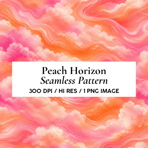 Peach Horizon - Seamless Watercolour Pattern | Coral Tide Collection