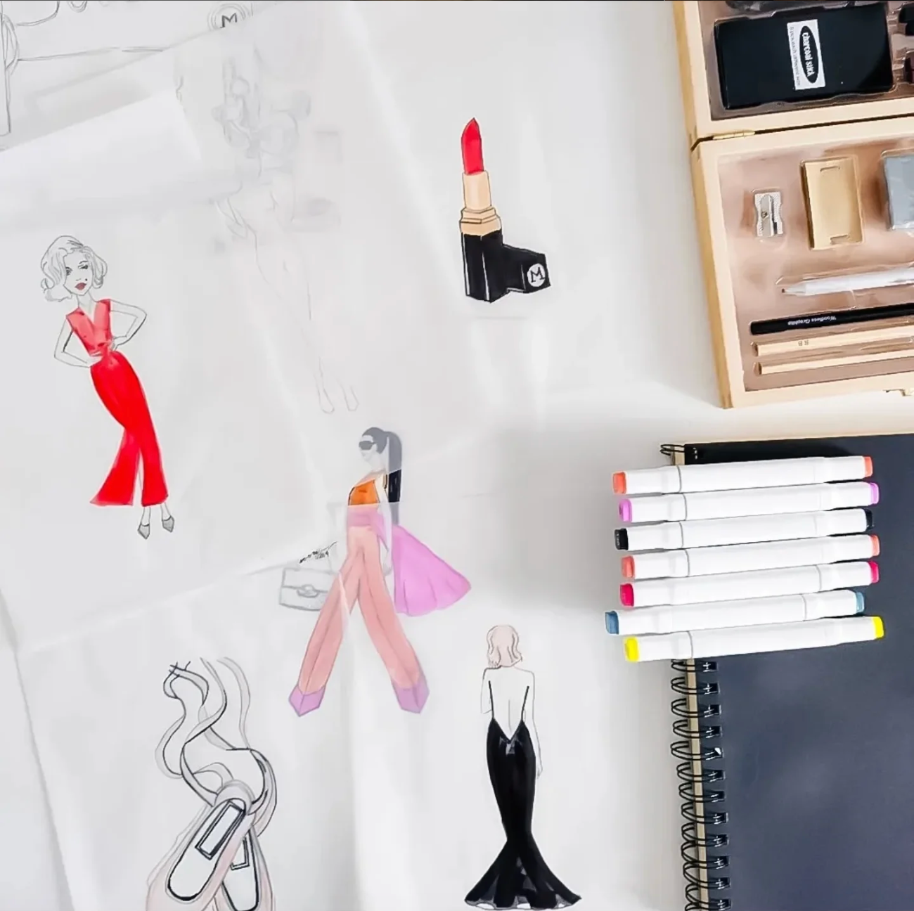 Custom Digital Fashion Illustration – Personalized Professional Sketch