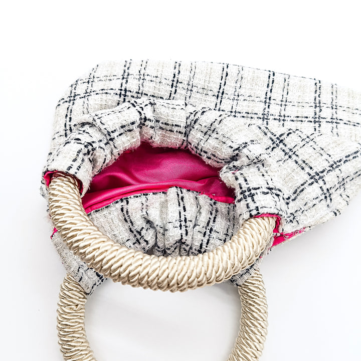 The Ruched Bag - Butter Chenille Handle