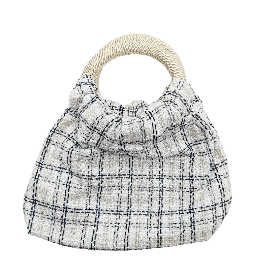 The Ruched Bag - Ivory Rope Handle