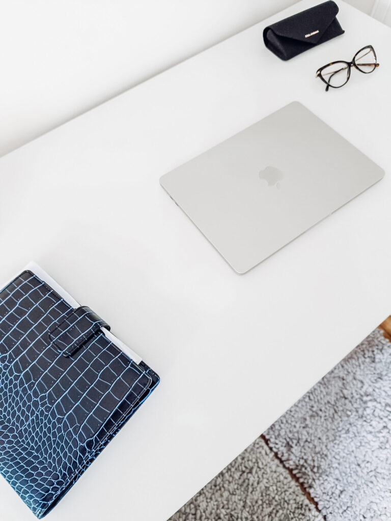 white standing desk