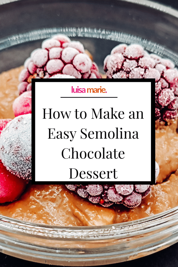How to Make an Easy Semolina Chocolate Dessert