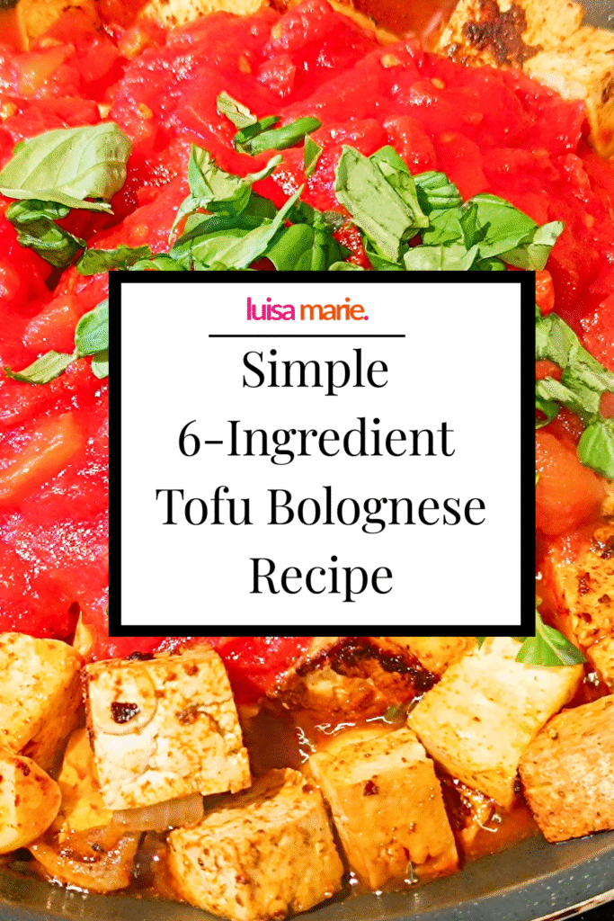 Tofu Bolognese Recipe